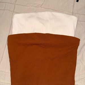 Madewell Ribbed White Tube Top